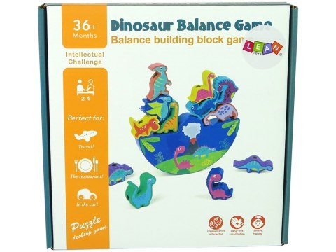 Drewniana Gra Dinosaur Balance Game Dinozaury Zręcznościowa LEAN Toys Drewniana Gra Dinosaur Balance Game Dinozaury Zręcznościowa LEAN Toys