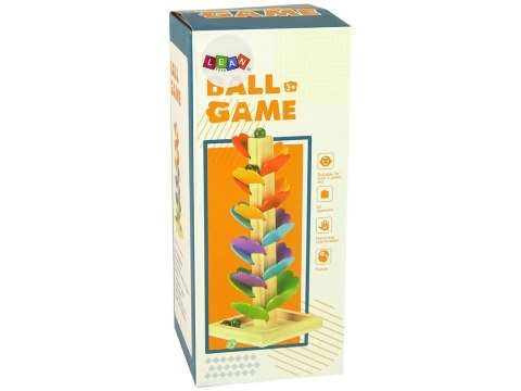 Drewniane Drzewko Tor Kulkowy Zjeżdżalnia Piłeczek Liście LEAN Toys Drewniane Drzewko Tor Kulkowy Zjeżdżalnia Piłeczek Liście LEAN Toys