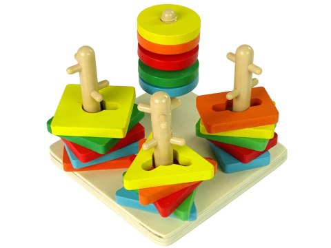 Drewniane Klocki Układanka Zręcznościowa Edukacyjna Sorter Kształty LEAN Toys Drewniane Klocki Układanka Zręcznościowa Edukacyjna Sorter Kształty LEAN Toys