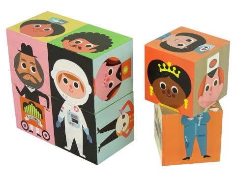 Drewniane Klocki Ułóż Postacie 6 Części Puzzle Kolorowe LEAN Toys Drewniane Klocki Ułóż Postacie 6 Części Puzzle Kolorowe LEAN Toys