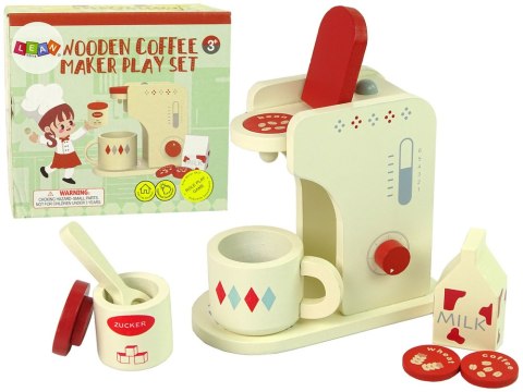 Drewniany Ekspres do Kawy Akcesoria Kuchnia Dzieci LEAN Toys Drewniany Ekspres do Kawy Akcesoria Kuchnia Dzieci LEAN Toys