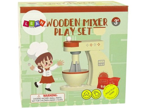 Drewniany Robot Kuchenny Mikser Akcesoria Kuchnia Dzieci LEAN Toys Drewniany Robot Kuchenny Mikser Akcesoria Kuchnia Dzieci LEAN Toys