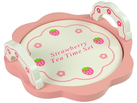 Drewniany Zestaw Do Herbatę Różowy Kwiatki Dzbanek Taca LEAN Toys Drewniany Zestaw Do Herbatę Różowy Kwiatki Dzbanek Taca LEAN Toys