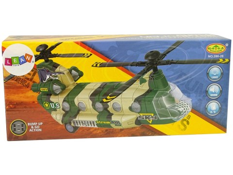 Helikopter Wojskowy Ogromne Skrzydła Światła Dźwięk Moro LEAN Toys Helikopter Wojskowy Ogromne Skrzydła Światła Dźwięk Moro LEAN Toys