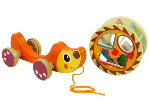 Jeż Do Ciągnięcia Na Kółkach Sorter Klocki Drewniane LEAN Toys Jeż Do Ciągnięcia Na Kółkach Sorter Klocki Drewniane LEAN Toys