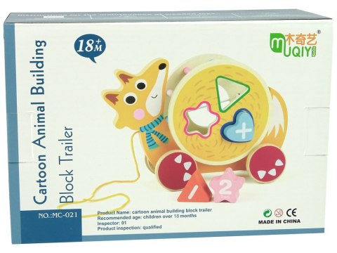 Jeż Do Ciągnięcia Na Kółkach Sorter Klocki Drewniane LEAN Toys Jeż Do Ciągnięcia Na Kółkach Sorter Klocki Drewniane LEAN Toys