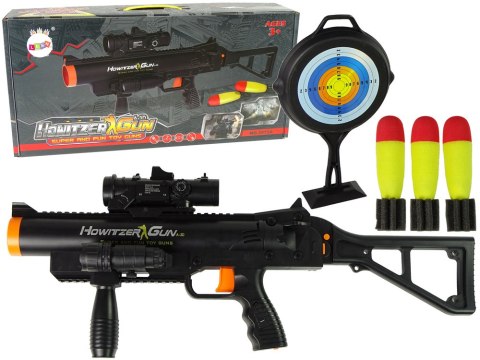Karabin Granatnik Rakiety z Dźwięk Latarka Czarny LEAN Toys Karabin Granatnik Rakiety z Dźwięk Latarka Czarny LEAN Toys