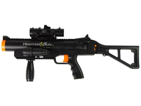 Karabin Granatnik Rakiety z Dźwięk Latarka Czarny LEAN Toys Karabin Granatnik Rakiety z Dźwięk Latarka Czarny LEAN Toys