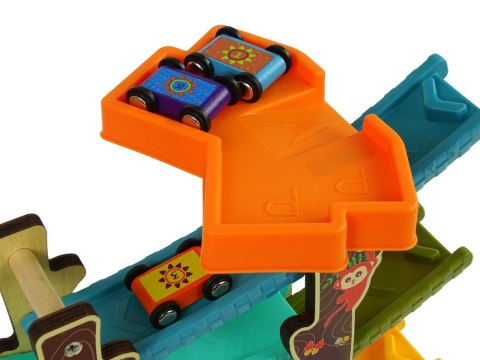 Kolorowy Tor Dla Autek Zjeżdżalnia Drzewko 6 Poziomów LEAN Toys Kolorowy Tor Dla Autek Zjeżdżalnia Drzewko 6 Poziomów LEAN Toys
