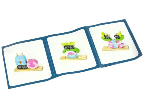 Kreatywne Klocki Drewniane Przestrzenne Układanka Sowa 3D LEAN Toys Kreatywne Klocki Drewniane Przestrzenne Układanka Sowa 3D LEAN Toys