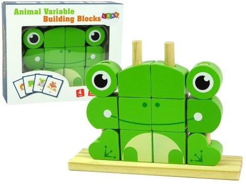 Kreatywne Klocki Drewniane Przestrzenne Układanka Żabka 3D LEAN Toys Kreatywne Klocki Drewniane Przestrzenne Układanka Żabka 3D LEAN Toys