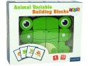 Kreatywne Klocki Drewniane Przestrzenne Układanka Żabka 3D LEAN Toys