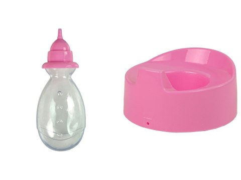 Lalka Bobas Różowa Nocnik Siusia Pije Kokardka 24 cm LEAN Toys Lalka Bobas Różowa Nocnik Siusia Pije Kokardka 24 cm LEAN Toys