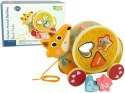 Lisek Do Ciągnięcia Na Kółkach Sorter Klocki Drewniane LEAN Toys