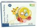 Lisek Do Ciągnięcia Na Kółkach Sorter Klocki Drewniane LEAN Toys