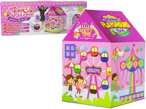 Namiot Domek Wesołe Miasteczko Dla Dzieci Różowy 123 cm x 82 cm LEAN Toys Namiot Domek Wesołe Miasteczko Dla Dzieci Różowy 123 cm x 82 cm LEAN Toys