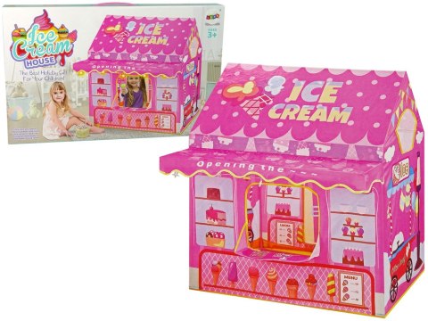Namiot Księżniczki Ice Cream Lodziarnia dla Dzieci Różowy Światełka Gwiazdki LEAN Toys Namiot Księżniczki Ice Cream Lodziarnia dla Dzieci Różowy Światełka Gwiazdki LEAN Toys