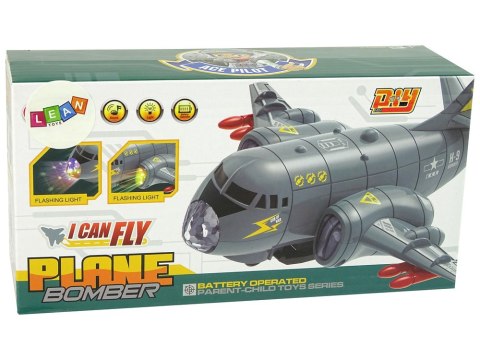 Samolot Transportowy Bombowiec Światła Dźwięk LEAN Toys Samolot Transportowy Bombowiec Światła Dźwięk LEAN Toys