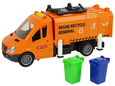 Śmieciarka Napęd Frykcyjnym Efekty Dźwiękowe Pomarańczowa LEAN Toys Śmieciarka Napęd Frykcyjnym Efekty Dźwiękowe Pomarańczowa LEAN Toys