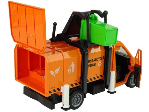Śmieciarka Napęd Frykcyjnym Efekty Dźwiękowe Pomarańczowa LEAN Toys Śmieciarka Napęd Frykcyjnym Efekty Dźwiękowe Pomarańczowa LEAN Toys