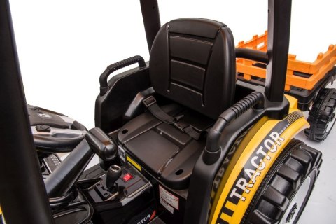 Traktor Na Akumulator Z Przyczepą Hercules Żółty 24V LEAN CARS Traktor Na Akumulator Z Przyczepą Hercules Żółty 24V LEAN CARS