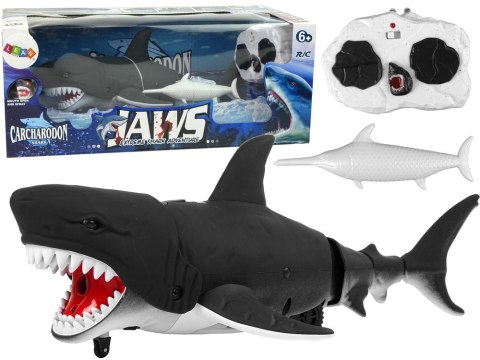 Zdalnie Sterowany Rekin Czarny Na Podczerwień Rusza Ogonem Woda LEAN Toys Zdalnie Sterowany Rekin Czarny Na Podczerwień Rusza Ogonem Woda LEAN Toys