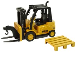 Zdalnie Sterowany Wózek Widłowy Obrót 360 stopni Żółty Pilot LEAN Toys