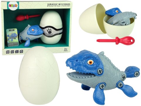 Zestaw Dinozaur Mosasaur z Jajkiem DIY Śrubokręt Niebieski LEAN Toys Zestaw Dinozaur Mosasaur z Jajkiem DIY Śrubokręt Niebieski LEAN Toys