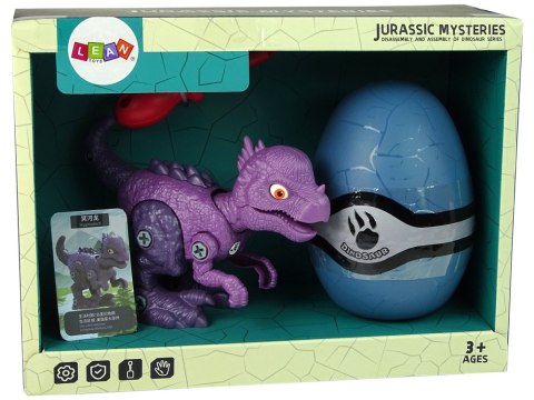 Zestaw Dinozaur Stygimoloch z Jajkiem DIY Śrubokręt Fioletowy LEAN Toys Zestaw Dinozaur Stygimoloch z Jajkiem DIY Śrubokręt Fioletowy LEAN Toys