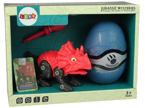 Zestaw Dinozaur Triceratops z Jajkiem DIY Śrubokręt LEAN Toys Zestaw Dinozaur Triceratops z Jajkiem DIY Śrubokręt LEAN Toys