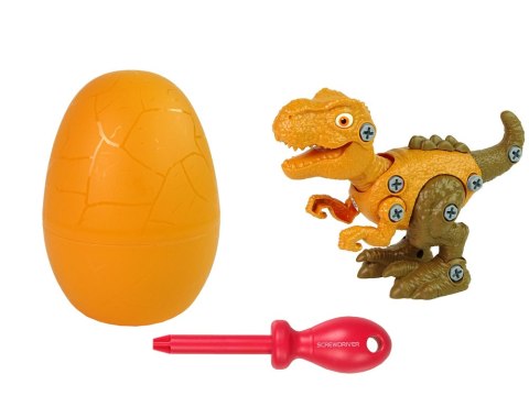Zestaw Dinozaur Tyranozaur Rex z Jajkiem DIY Śrubokręt Pomarańczowy LEAN Toys Zestaw Dinozaur Tyranozaur Rex z Jajkiem DIY Śrubokręt Pomarańczowy LEAN Toys