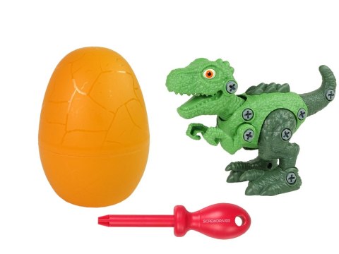 Zestaw Dinozaur Tyranozaur Rex z Jajkiem DIY Śrubokręt Zielony LEAN Toys Zestaw Dinozaur Tyranozaur Rex z Jajkiem DIY Śrubokręt Zielony LEAN Toys