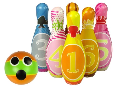 Zestaw Do Gry Miękkie Kręgle 6 Sztuk Kolorowe Kula Liczby LEAN Toys Zestaw Do Gry Miękkie Kręgle 6 Sztuk Kolorowe Kula Liczby LEAN Toys