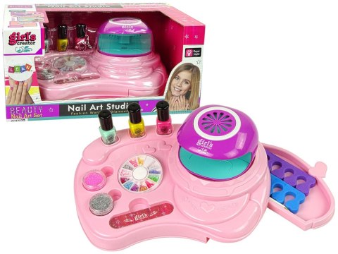 Zestaw Do Malowania Paznokci Lakier do Paznokci Brokaty Lampa Naklejki LEAN Toys Zestaw Do Malowania Paznokci Lakier do Paznokci Brokaty Lampa Naklejki LEAN Toys