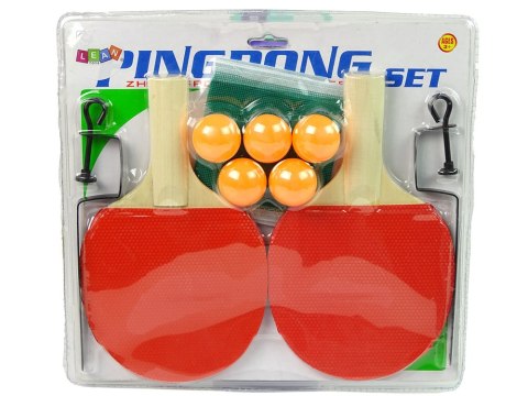 Zestaw Do Ping Ponga Tenis Stołowy Paletki Siatka 5 Piłek LEAN Toys Zestaw Do Ping Ponga Tenis Stołowy Paletki Siatka 5 Piłek LEAN Toys