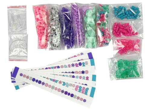 Zestaw Do Robienia Bransoletek Kolorowe Koraliki Pojemnik Kreator LEAN Toys Zestaw Do Robienia Bransoletek Kolorowe Koraliki Pojemnik Kreator LEAN Toys