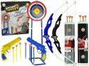 Zestaw Strzelecki Łuk Tarcza na Stojaku 134 cm Kołczan Pistolety LEAN Toys