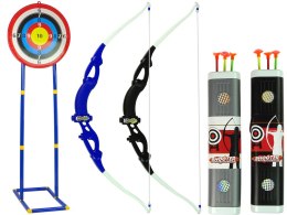 Zestaw Strzelecki Łuk Tarcza na Stojaku 134 cm Kołczan Pistolety LEAN Toys