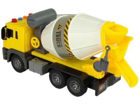 Betoniarka Żółta Obrotowa Gruszka Dźwięk Światła 1:16 LEAN Toys Betoniarka Żółta Obrotowa Gruszka Dźwięk Światła 1:16 LEAN Toys
