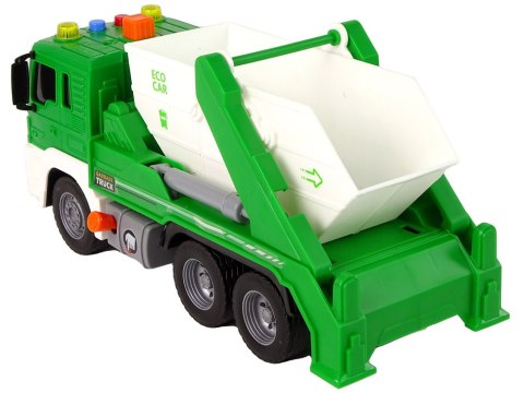 Ciężarówka Śmieciarka Segregowanie Zielona Napęd Frykcyjny 1:16 LEAN Toys Ciężarówka Śmieciarka Segregowanie Zielona Napęd Frykcyjny 1:16 LEAN Toys