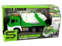 Ciężarówka Śmieciarka Segregowanie Zielona Napęd Frykcyjny 1:16 LEAN Toys