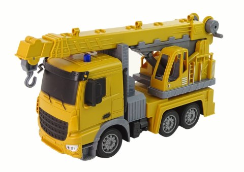 Dźwig Pojazd Budowlany 2.4G R/C Żółta 1:12 LEAN Toys Dźwig Pojazd Budowlany 2.4G R/C Żółta 1:12 LEAN Toys