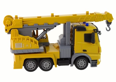 Dźwig Pojazd Budowlany 2.4G R/C Żółta 1:12 LEAN Toys Dźwig Pojazd Budowlany 2.4G R/C Żółta 1:12 LEAN Toys
