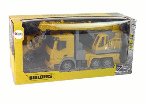 Dźwig Pojazd Budowlany 2.4G R/C Żółta 1:12 LEAN Toys Dźwig Pojazd Budowlany 2.4G R/C Żółta 1:12 LEAN Toys