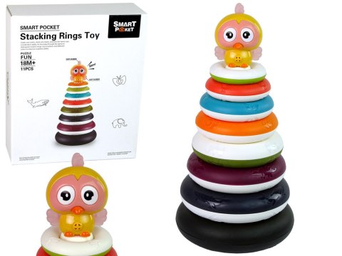 Edukacyjna Piramidka z Obręczami Kółka Kaczuszka LEAN Toys Edukacyjna Piramidka z Obręczami Kółka Kaczuszka LEAN Toys