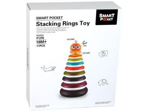 Edukacyjna Piramidka z Obręczami Kółka Kaczuszka LEAN Toys Edukacyjna Piramidka z Obręczami Kółka Kaczuszka LEAN Toys