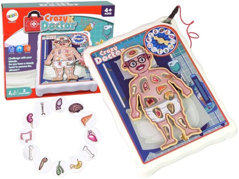Gra Zręcznościowa Szalony Doktor Operacja Plansza LEAN Toys Gra Zręcznościowa Szalony Doktor Operacja Plansza LEAN Toys