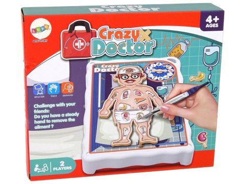Gra Zręcznościowa Szalony Doktor Operacja Plansza LEAN Toys Gra Zręcznościowa Szalony Doktor Operacja Plansza LEAN Toys