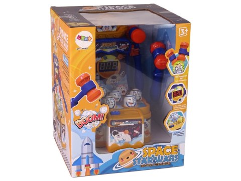 Gra Zręcznościowa Uderz Młotkiem Kosmos Planety Dźwięk LEAN Toys Gra Zręcznościowa Uderz Młotkiem Kosmos Planety Dźwięk LEAN Toys