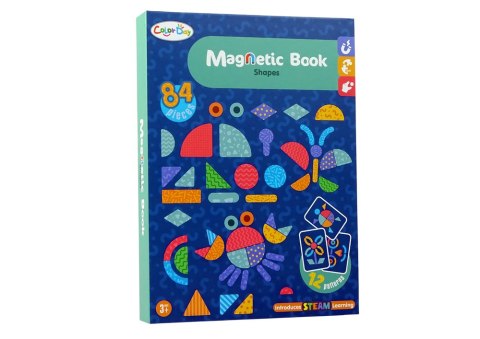 Magnetyczna Układanka Edukacyjna Kształty 84 Magnesy Karty LEAN Toys Magnetyczna Układanka Edukacyjna Kształty 84 Magnesy Karty LEAN Toys